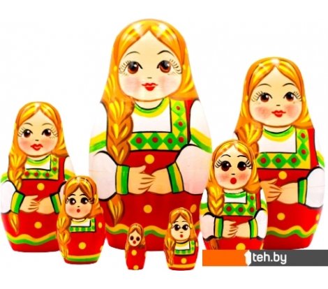  - Развивающие игрушки Брестская Фабрика Сувениров Девушка в восточном славянском традиционном костюме (набор 7 шт) - Девушка в восточном славянском традиционном костюме (набор 7 шт)