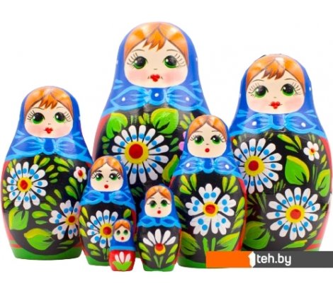  - Развивающие игрушки Брестская Фабрика Сувениров В сарафане с расписанными вручную герберами (набор 7 шт) - В сарафане с расписанными вручную герберами (набор 7 шт)