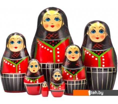  - Развивающие игрушки Брестская Фабрика Сувениров Женщина в датском народном костюме (набор 7 шт) - Женщина в датском народном костюме (набор 7 шт)