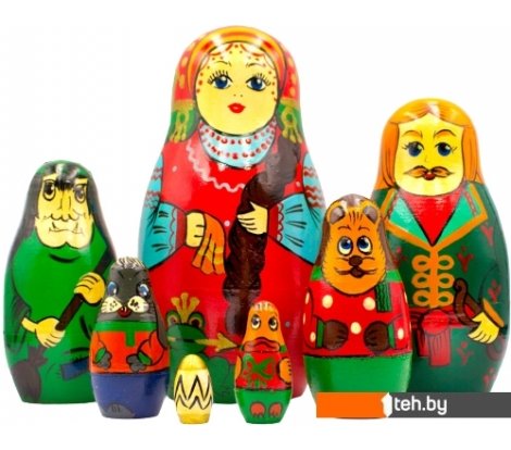  - Развивающие игрушки Брестская Фабрика Сувениров Русская народная сказка Царевна-Лягушка (набор 7 шт) - Русская народная сказка Царевна-Лягушка (набор 7 шт)