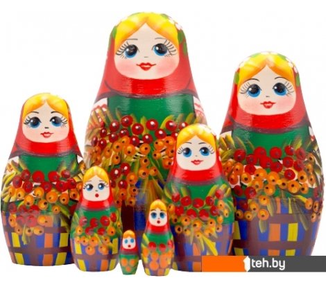  - Развивающие игрушки Брестская Фабрика Сувениров С русскими мотивами и ветвями рябины (набор 7 шт) - С русскими мотивами и ветвями рябины (набор 7 шт)
