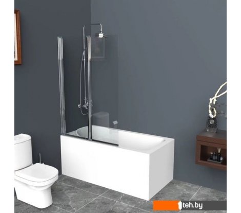  - Шторки и карнизы для ванн и поддонов BelBagno UNO-V-2-120/150-C-Cr - UNO-V-2-120/150-C-Cr