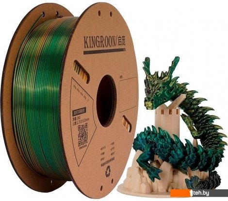  - Расходные материалы и аксессуары для 3D-печати Kingroon PLA Tri Color Silk 1.75мм NSC031 (1кг, Golden-Green-Black) - PLA Tri Color Silk 1.75мм NSC031 (1кг, Golden-Green-Black)