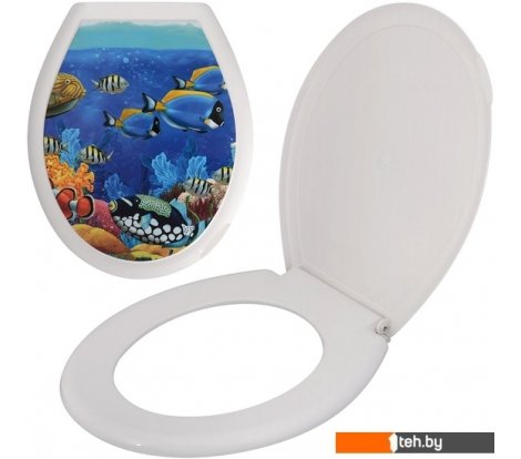  - Сиденья и крышки для унитазов и биде Мультидом СП72-100 (море) - СП72-100 (море)