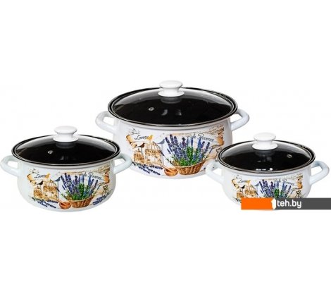  - Кастрюли КМЗ Сбор трав-1-Экстра (3 шт, белый) - Сбор трав-1-Экстра (3 шт, белый)