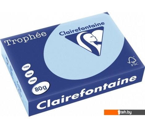  - Бумага и материалы для печати Clairefontaine Trophee A4 80 г/кв.м 500 л 1971PC (голубой) - Trophee A4 80 г/кв.м 500 л 1971PC (голубой)