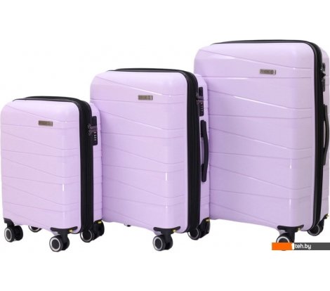  - Чемоданы, сумки-тележки Pride РР-201 (3шт, сиреневый) - РР-201 (3шт, сиреневый)
