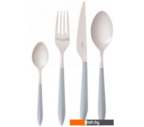  - Столовые приборы Bugatti Ares ASBG-004F50 (24 пр, матовая сталь/серый) - Ares ASBG-004F50 (24 пр, матовая сталь/серый)