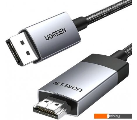  - Кабели, адаптеры, разветвители Ugreen DP119 15574 DisplayPort - HDMI (2 м, черный) - DP119 15574 DisplayPort - HDMI (2 м, черный)