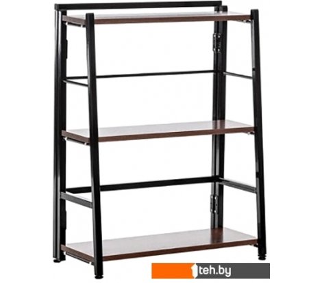 - Полки, стеллажи, системы хранения Leset Пако 800 трапеция (черный/орех донской) - Пако 800 трапеция (черный/орех донской)