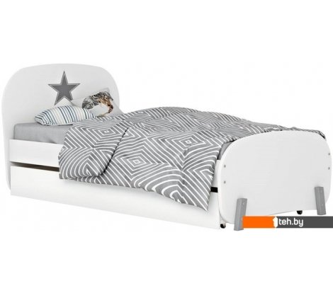  - Кровати Polini Kids Mirum 1915 190x90 (с ящиком, белый) - Mirum 1915 190x90 (с ящиком, белый)