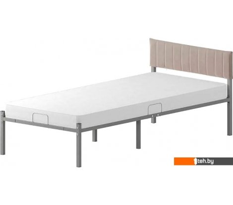  - Кровати Домаклево Лофт Компакт 80x190 (серый/кремовый велюровый чехол) - Лофт Компакт 80x190 (серый/кремовый велюровый чехол)