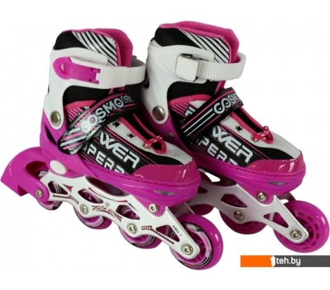  - Роликовые коньки Cosmoride Aqua (р. 27-30, белый/фиолетовый) - Aqua (р. 27-30, белый/фиолетовый)