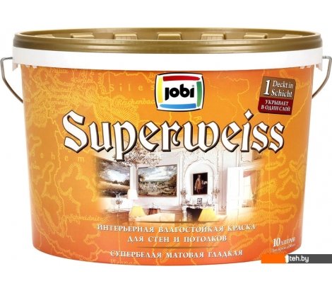 - Краски и эмали Jobi Superweiss (10 л) - Superweiss (10 л)