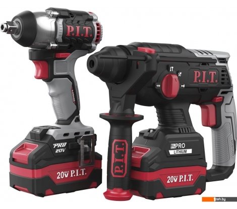  - Наборы электроинструментов P.I.T. P0003-02 (перфоратор, гайковерт, 2 АКБ, кейс) - P0003-02 (перфоратор, гайковерт, 2 АКБ, кейс)