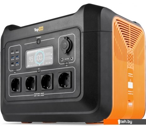  - Портативные зарядные устройства TopON TOP-X2400 (черный/оранжевый) - TOP-X2400 (черный/оранжевый)