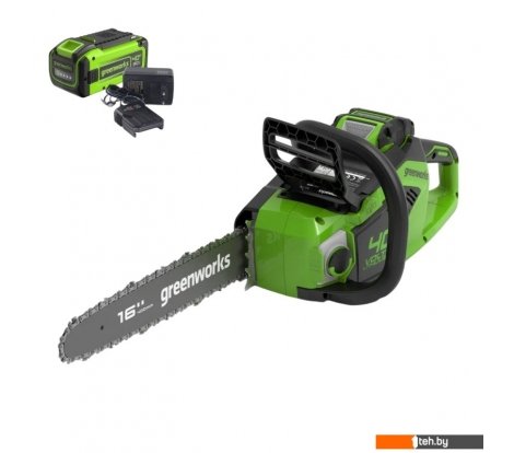  - Цепные электро- и бензопилы Greenworks GD40CS18 2005807UH (с 1-им АКБ) - GD40CS18 2005807UH (с 1-им АКБ)