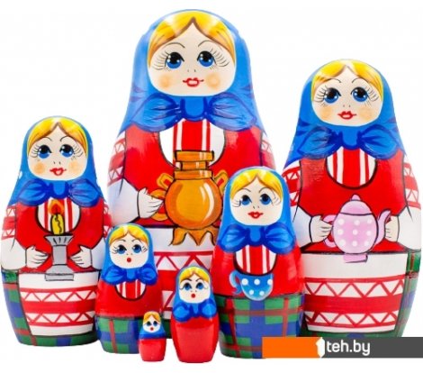  - Развивающие игрушки Брестская Фабрика Сувениров С самоваром (набор 7 шт) - С самоваром (набор 7 шт)