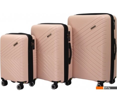  - Чемоданы, сумки-тележки Pride РР-202 (3шт, кремовый) - РР-202 (3шт, кремовый)