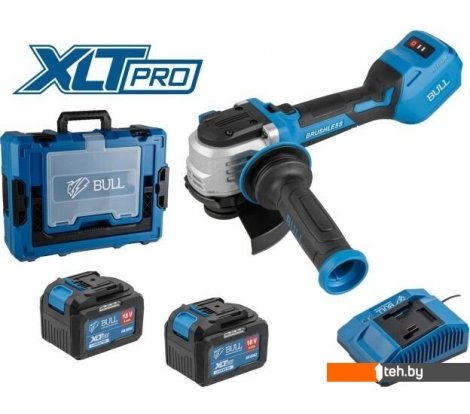  - Угловые шлифмашины (болгарки) Bull CSG 1812-1 SR XLTpro Xcase 1333998 (с 2-мя АКБ, кейс) - CSG 1812-1 SR XLTpro Xcase 1333998 (с 2-мя АКБ, кейс)