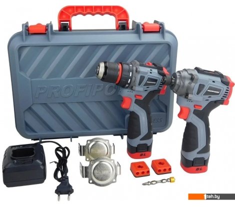  - Наборы электроинструментов Profipower ProfiSet 2A16 E0227 (шуруповерт, винтоверт, 2 АКБ, кейс) - ProfiSet 2A16 E0227 (шуруповерт, винтоверт, 2 АКБ, кейс)