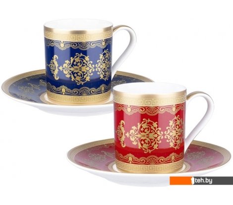  - Кружки, чашки, стаканы для горячих напитков Gipfel Sansara 52365 (белый/красный/синий) - Sansara 52365 (белый/красный/синий)