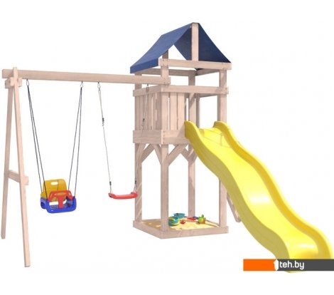  - Детские спортивные комплексы и игровые площадки National Tree Company С качелями лодочка IgroWoods ДКНП-5 (не окрашен) - С качелями лодочка IgroWoods ДКНП-5 (не окрашен)