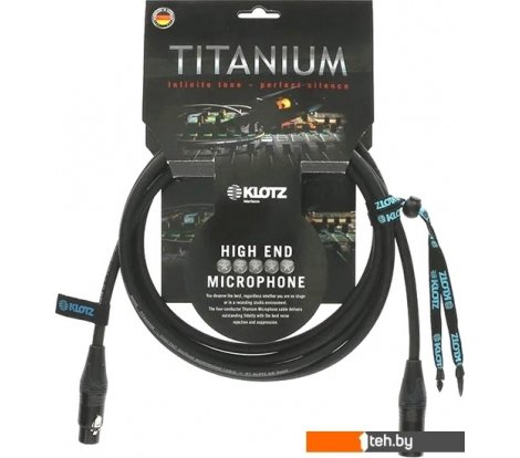  - Кабели, адаптеры, разветвители Klotz TI-M0500 XLR - XLR (5 м, черный) - TI-M0500 XLR - XLR (5 м, черный)