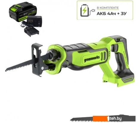  - Циркулярные, торцовочные и сабельные пилы Greenworks GPT-BLRS-1 1200607CUB (с 1-им АКБ) - GPT-BLRS-1 1200607CUB (с 1-им АКБ)