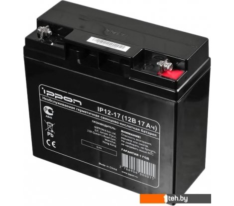  - Аккумуляторы для ИБП IPPON IP12-17 (12В/17 А·ч) - IP12-17 (12В/17 А·ч)