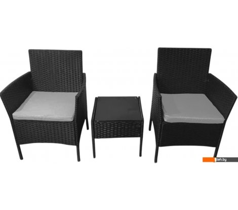  - Садовая мебель Calviano 3 предмета (черный) - 3 предмета (черный)
