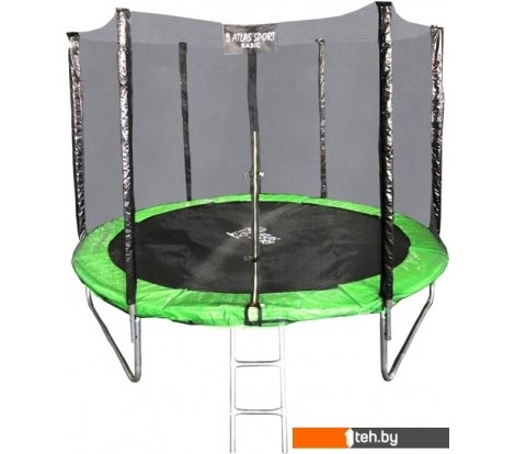  - Батуты Atlas Sport 312 см - 10ft Basic (с лестницей, внешняя сетка, зеленый) - 312 см - 10ft Basic (с лестницей, внешняя сетка, зеленый)