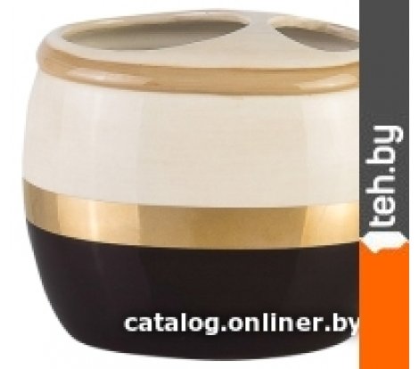  - Аксессуары для ванной и туалета Primanova Lidyana D-18332 (белый/черный/золотистый) - Lidyana D-18332 (белый/черный/золотистый)