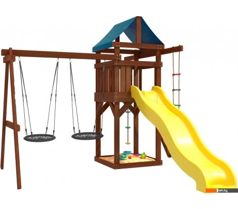  - Детские спортивные комплексы и игровые площадки National Tree Company С качелями гнездо IgroWoods ДП-6 Premium - С качелями гнездо IgroWoods ДП-6 Premium