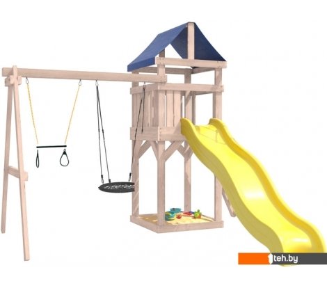  - Детские спортивные комплексы и игровые площадки National Tree Company С трапецией и качелями IgroWoods ДКНП-14 (не окрашен) - С трапецией и качелями IgroWoods ДКНП-14 (не окрашен)