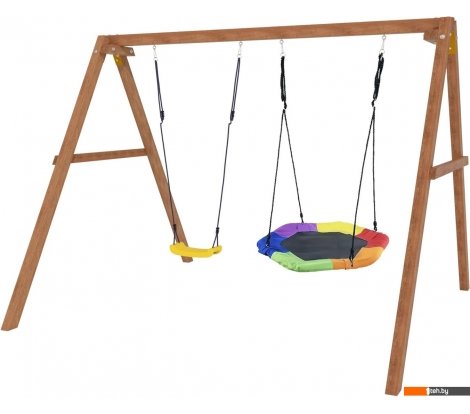  - Детские спортивные комплексы и игровые площадки Капризун Деревянные с гнездом Гексагон Р911-37 - Деревянные с гнездом Гексагон Р911-37