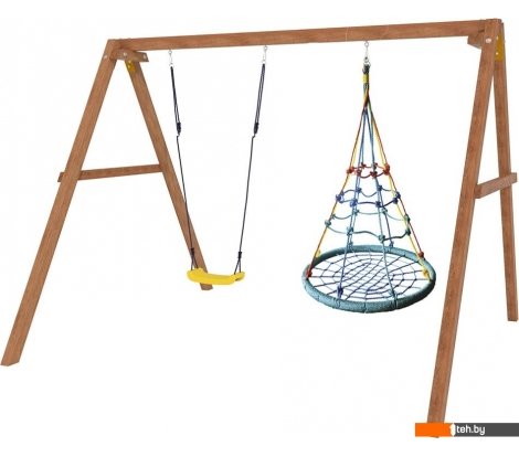 - Детские спортивные комплексы и игровые площадки Капризун Деревянные с гнездом с паутинкой Р911-36 - Деревянные с гнездом с паутинкой Р911-36