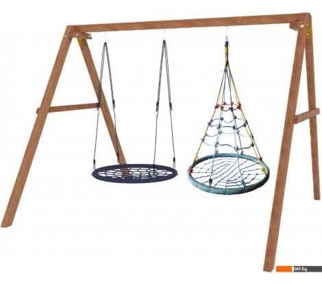  - Детские спортивные комплексы и игровые площадки Капризун Деревянные с гнездом с паутинкой и гнездом 100 Р911-59 - Деревянные с гнездом с паутинкой и гнездом 100 Р911-59
