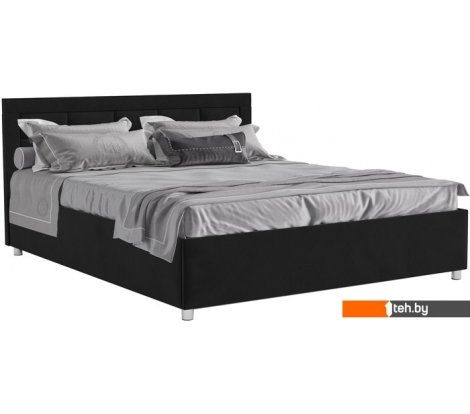  - Кровати Мебель-АРС Версаль 140 (велюр черный/НВ-178/17) - Версаль 140 (велюр черный/НВ-178/17)