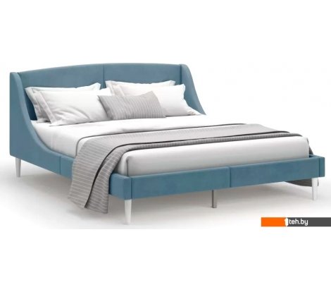  - Кровати MONOFIX Лотти 160x200 (микровелюр/серый/голубой) - Лотти 160x200 (микровелюр/серый/голубой)