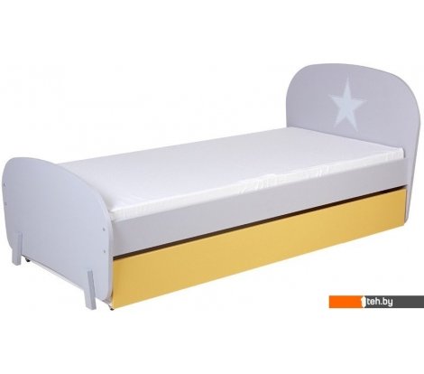  - Кровати Polini Kids Mirum 1915 c ящиком (серый/желтый) - Mirum 1915 c ящиком (серый/желтый)