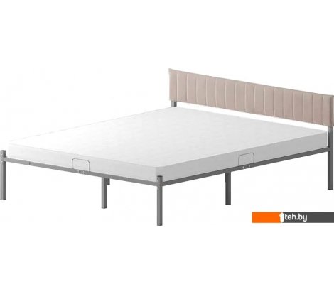  - Кровати Домаклево Лофт Компакт 120x190 (серый/кремовый велюровый чехол) - Лофт Компакт 120x190 (серый/кремовый велюровый чехол)