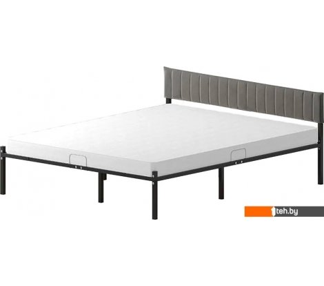  - Кровати Домаклево Лофт Компакт 120x190 (черный/темно-серый велюровый чехол) - Лофт Компакт 120x190 (черный/темно-серый велюровый чехол)