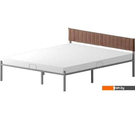  - Кровати Домаклево Лофт Компакт 120x200 (серый/бежевый велюровый чехол) - Лофт Компакт 120x200 (серый/бежевый велюровый чехол)