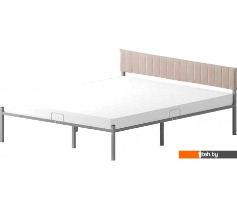  - Кровати Домаклево Лофт Компакт 160x200 (серый/кремовый велюровый чехол) - Лофт Компакт 160x200 (серый/кремовый велюровый чехол)