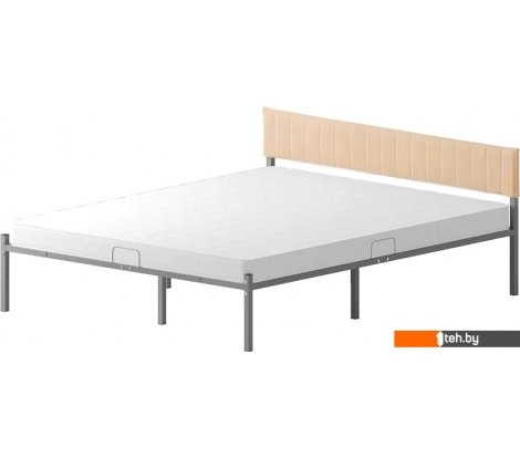  - Кровати Домаклево Лофт Компакт 180x200 (серый/бежевый велюровый чехол) - Лофт Компакт 180x200 (серый/бежевый велюровый чехол)