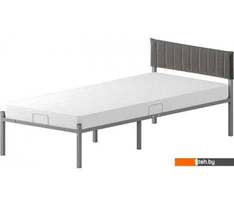  - Кровати Домаклево Лофт Компакт 80x190 (серый/темно-серый велюровый чехол) - Лофт Компакт 80x190 (серый/темно-серый велюровый чехол)