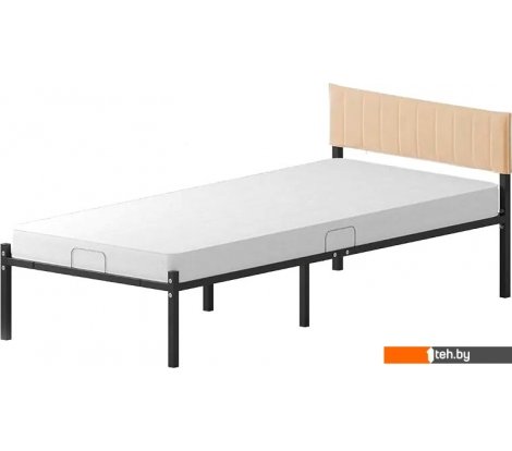  - Кровати Домаклево Лофт Компакт 80x190 (черный/бежевый велюровый чехол) - Лофт Компакт 80x190 (черный/бежевый велюровый чехол)