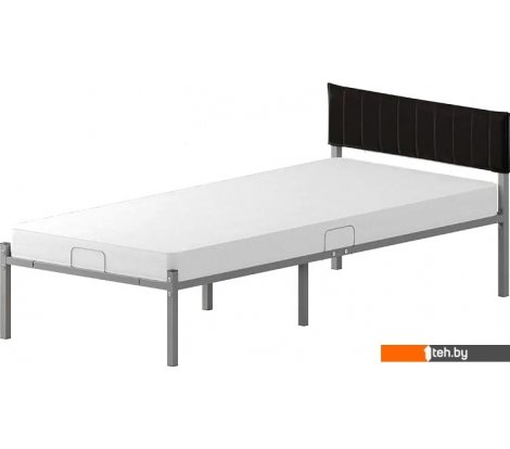  - Кровати Домаклево Лофт Компакт 90x190 (серый/черный велюровый чехол) - Лофт Компакт 90x190 (серый/черный велюровый чехол)