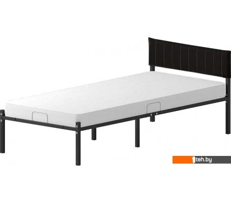  - Кровати Домаклево Лофт Компакт 90x190 (черный/черный велюровый чехол) - Лофт Компакт 90x190 (черный/черный велюровый чехол)